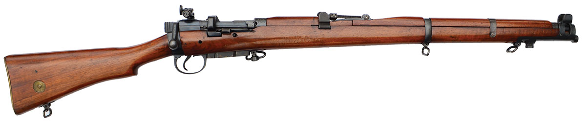 Lee-Enfield No. 1, Mk. III, fitted with a Parker-Hale 5A match receiver sight.